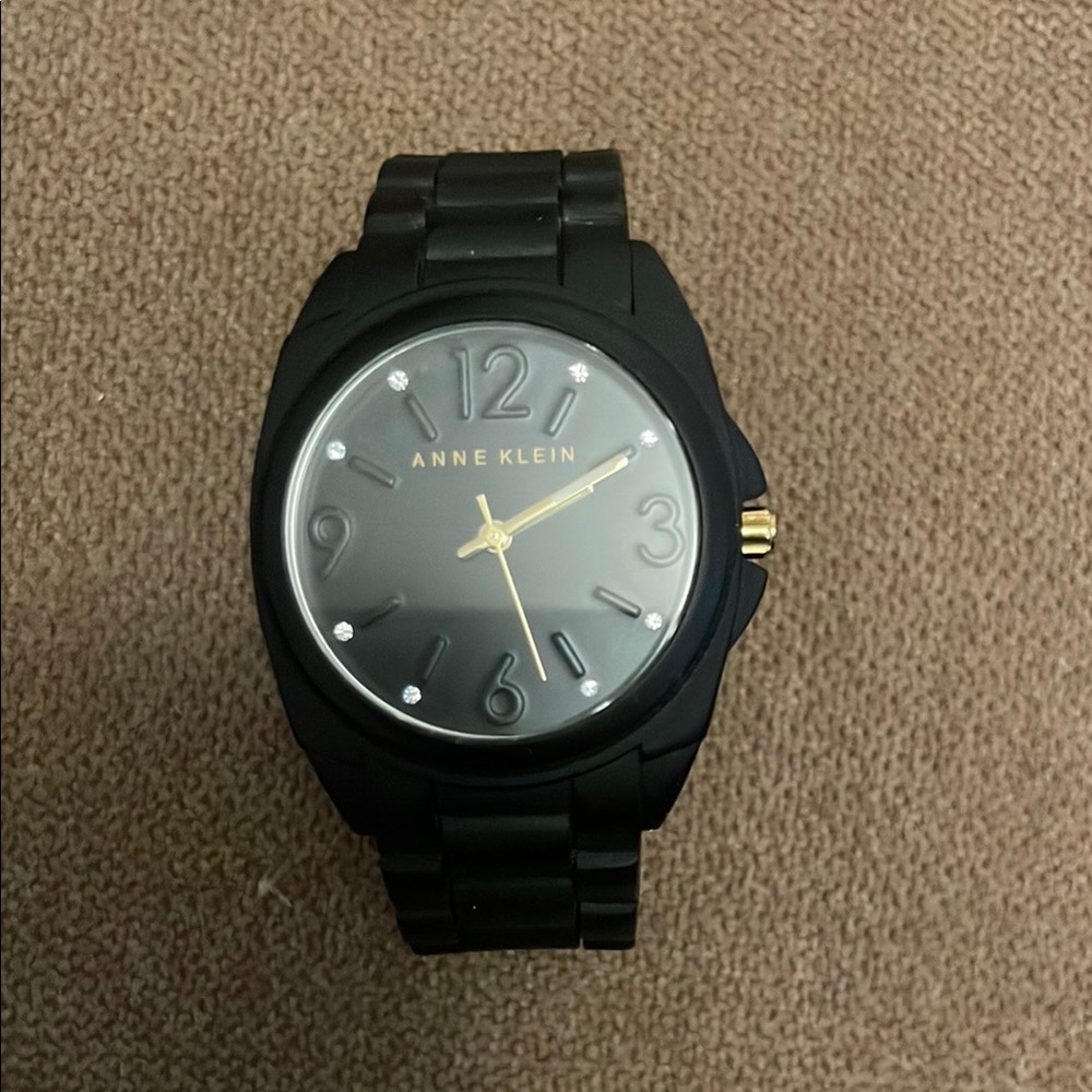 Anne Klein Black and Gold Timepiece